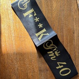 Black and Gold Birthday Sash for 25th 29th 40th 46th 27th 31st 63rd